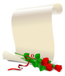 Paper with roses