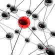 Social Media und Netzwerk - 3D Grafik / 3d Illustration