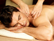 Man having massage in the spa salon