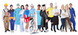 Group of people representing diverse professions