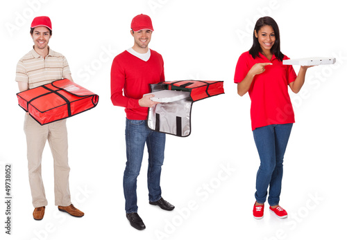 Photo: Pizza delivery people Pizza delivery people