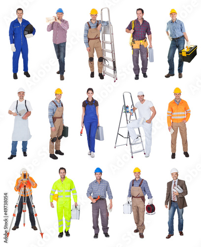 Photo: Industrial construction workers Industrial construction workers
