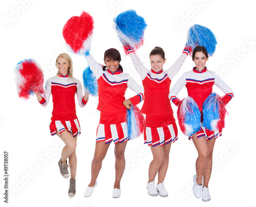 Photo: Group of young cheerleaders Group of young cheerleaders