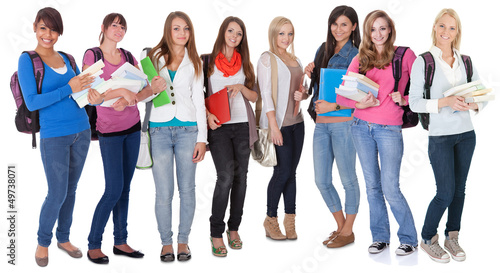 Photo: Large group of female students Large group of female students