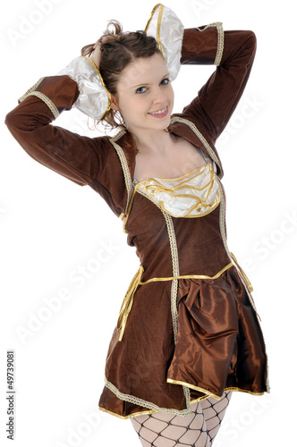 Photo: Junge Frau in Karnevals-Kostüm Junge Frau in Karnevals-Kostüm