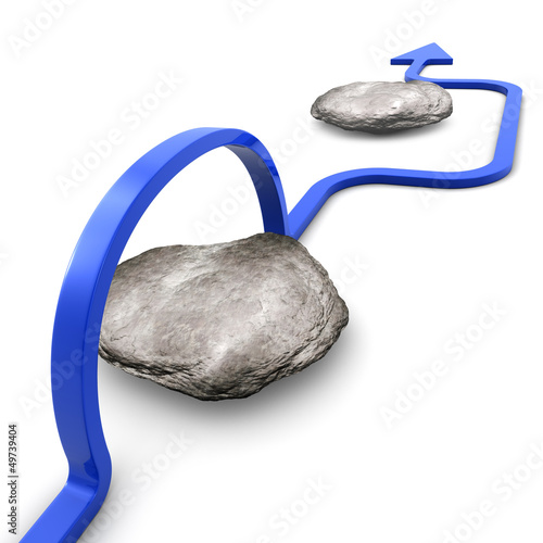 Illustration: Erfolgreich Hindernisse überwinden Erfolgreich Hindernisse überwinden