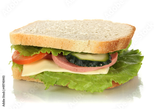 Photo: Sandwich isolated on white Sandwich isolated on white
