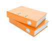 a orange ring binder