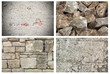 Steinhintergründe, Steinmauer, Steinhaufen
