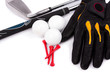 Photo: Golf Glove Ball tees and club Golf Glove Ball tees and club
