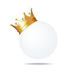Golden Crown On White Blank Card