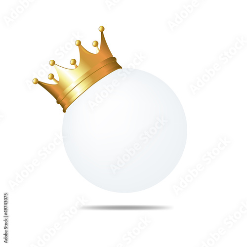 Vector: Golden Crown On White Blank Card Golden Crown On White Blank Card