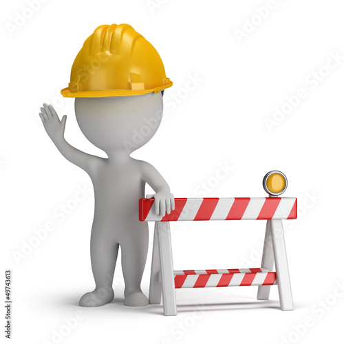Illustration: 3d small people - under construction 3d small people - under construction