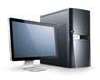 Computer with monitor