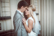 happy bride and groom in wedding day