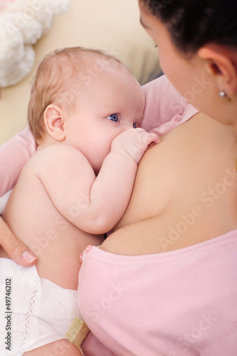 Photo: newborn baby breastfeeding newborn baby breastfeeding