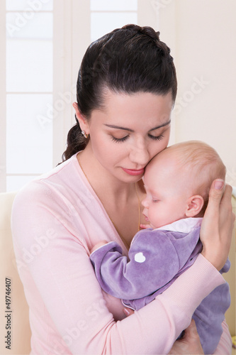 Photo: picture of happy mother with baby picture of happy mother with baby