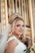 elegant bride in wedding day