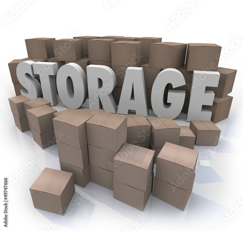 Illustration: Storage Word Piles Cardboard Boxes Basement Locker Storage Word Piles Cardboard Boxes Basement Locker