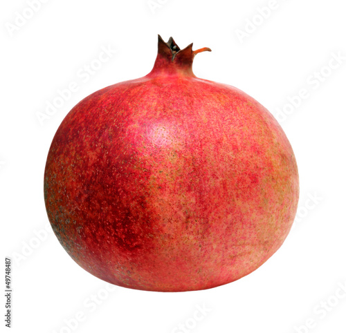 Photo: red pomegranate isolated red pomegranate isolated