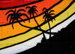 Photo: Grungy Graffiti Of A Tropical Sky With Palm Trees Grungy Graffiti Of A Tropical Sky With Palm Trees