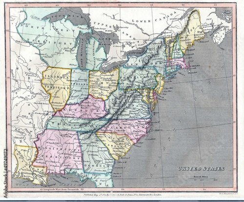 Photo: USA old map USA old map