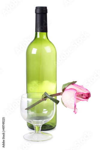 Photo: Bottle and roses Bottle and roses