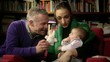 Video: Family portrait, wife and husband playing with baby at home Family portrait, wife and husband playing with baby at home