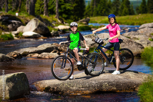 Photo: Active people biking Active people biking