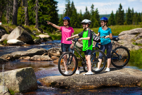 Photo: Active people biking Active people biking