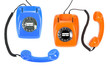 two classic dial phones