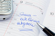 Eintrag im Kalender: Steuererklärung abgeben