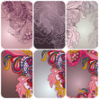 Set of floral card