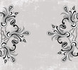 black and white paisley ornament