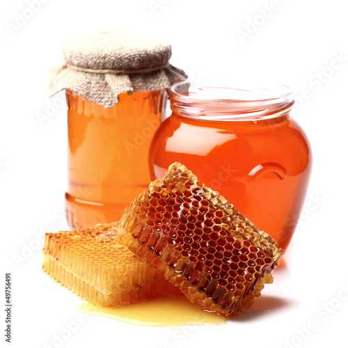 Photo: Honey with honeycombs Honey with honeycombs