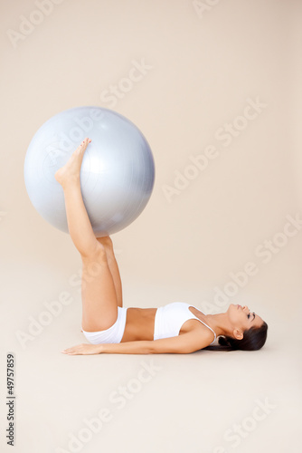 Photo: Hard exercises with rubber ball Hard exercises with rubber ball