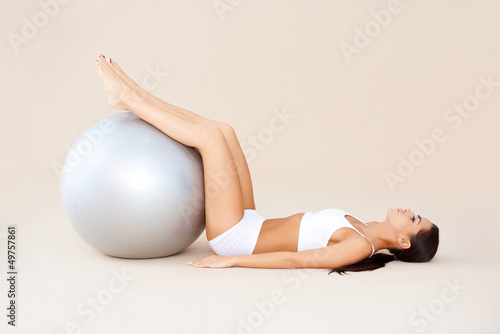 Photo: Exercises with fit ball Exercises with fit ball