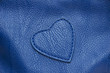 Natural qualitative blue leather texture.