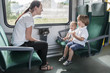 Family on the train