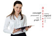 Photo: Business woman with report Business woman with report