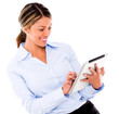 Business woman using a tablet