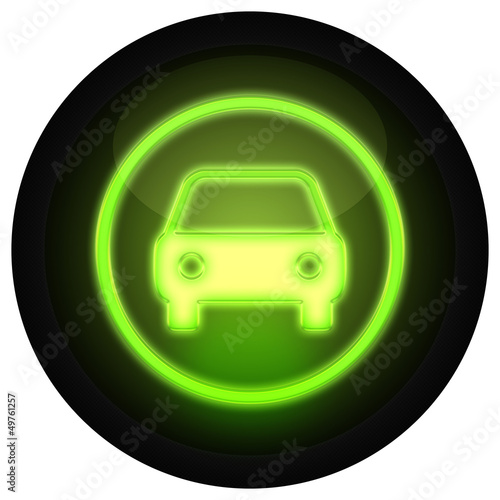Illustration: Button Auto Grün Button Auto Grün