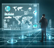 Foto: businessman and interface businessman and interface