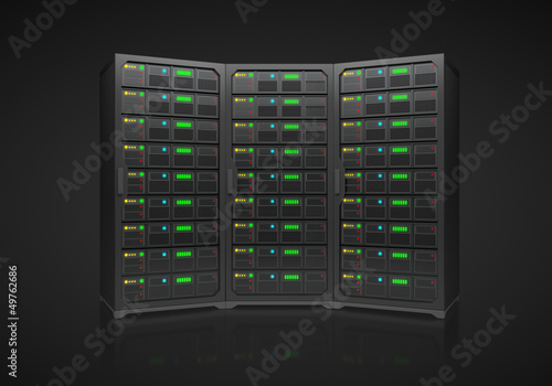 Photo: Row of server racks Row of server racks