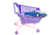 Conceptual photo with car and shopping-cart
