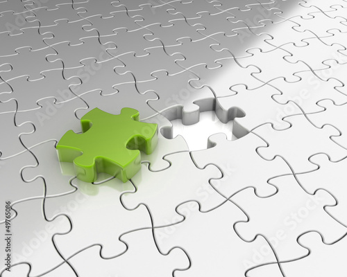 Illustration: Puzzle. 3d Puzzle. 3d