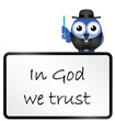 Bird vicar with trust in the Lord message