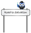 Road to Salvation street name sign