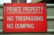 Trespassing private property notice