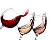 Foto: Red, rose and white wine plash Red, rose and white wine plash